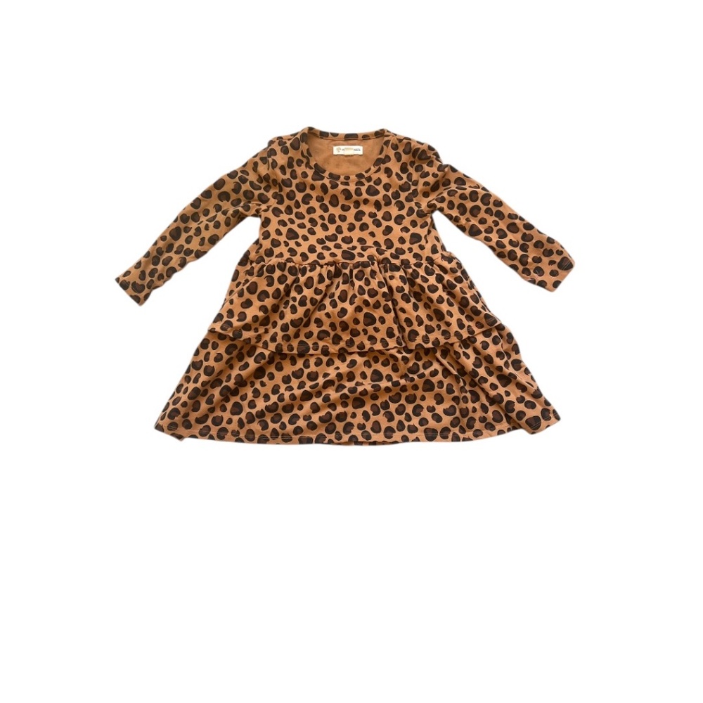 Tucker + Tate 2T Toddler Girl Leopard Print Tiered Dress EUC